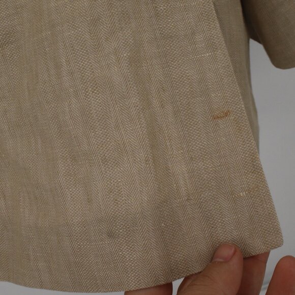 Brooks brothers Baird mcnutt sport coat Mens 46R madison 1818 herringbone linen - Picture 6 of 15